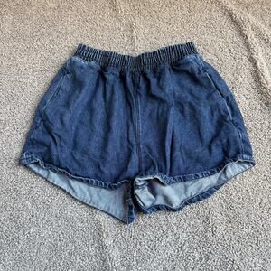 Good American Pull On Denim Shorts Size 2